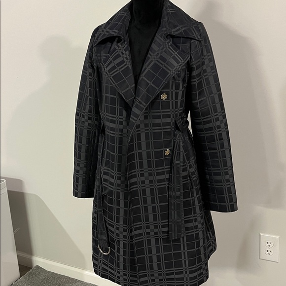 Mossimo Supply Co. Jackets & Blazers - Stylish Black/Gray Stylish Trench Coat